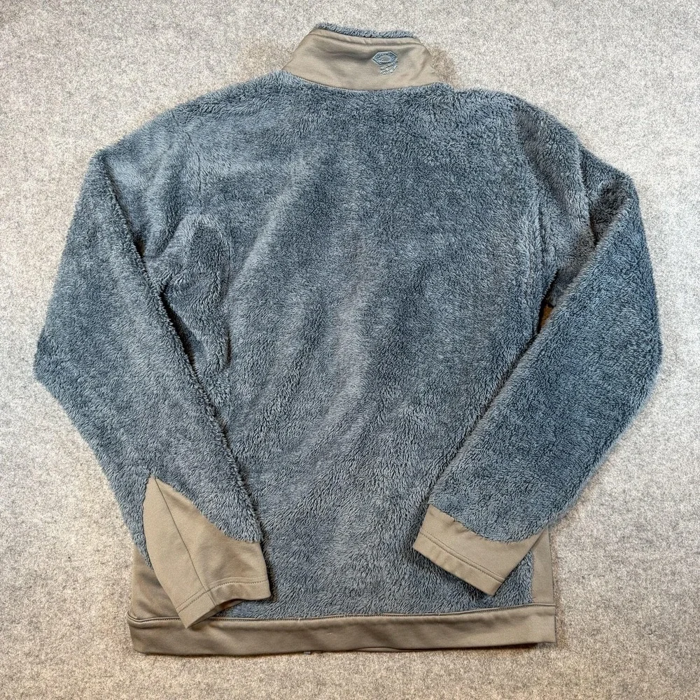 Mountain Hardwear Jacket Mens Medium Gray High Pile Fleece Full Zip OM6912